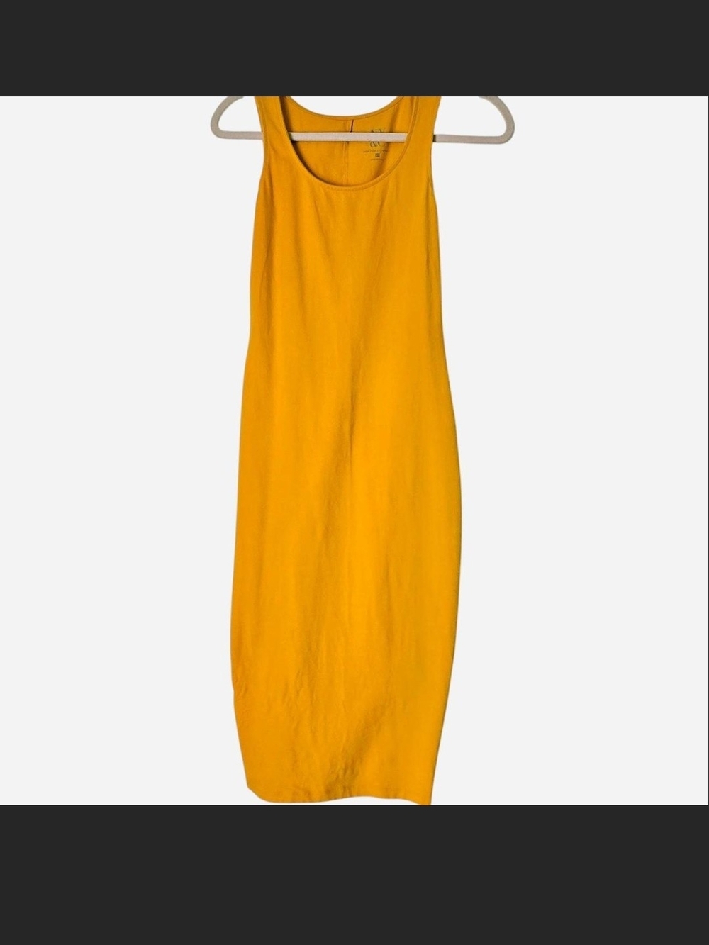 New York & Company Sleeveless Tank Midi Dress in Mustard